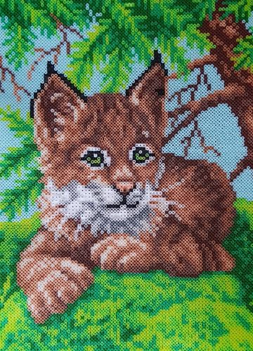 Mary G, Lynx cub, Hama beads.